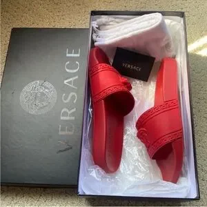 Versace | Shoes | Versace Ciabatta Mare Gomma Medusa Red 